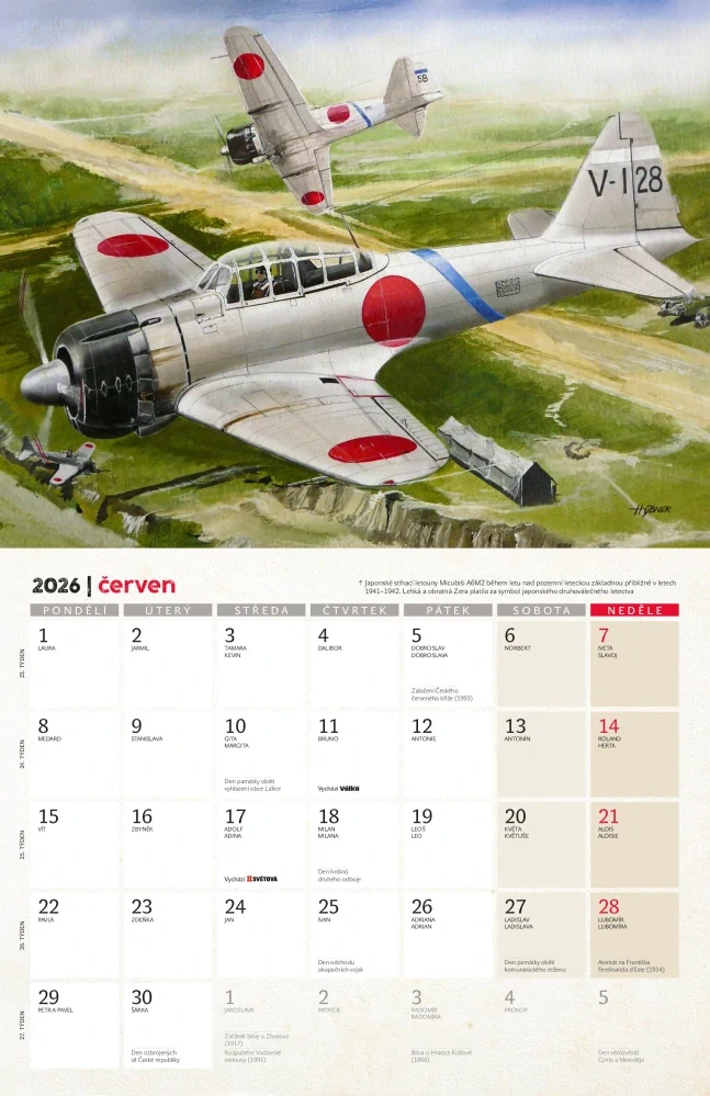 Nástěnný kalendář na rok 2026 (Military)
